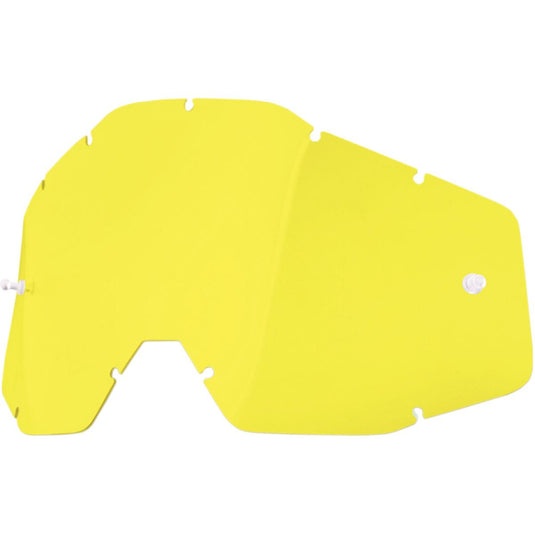 100% Dual Anti-Fog Lens for Racecraft/Accuri Goggles - Yellow