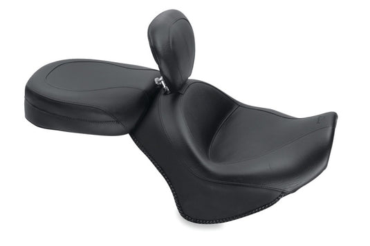 Mustang Motorcycle 79661 MMP 2 Piece Seat with Driver Backrest Original