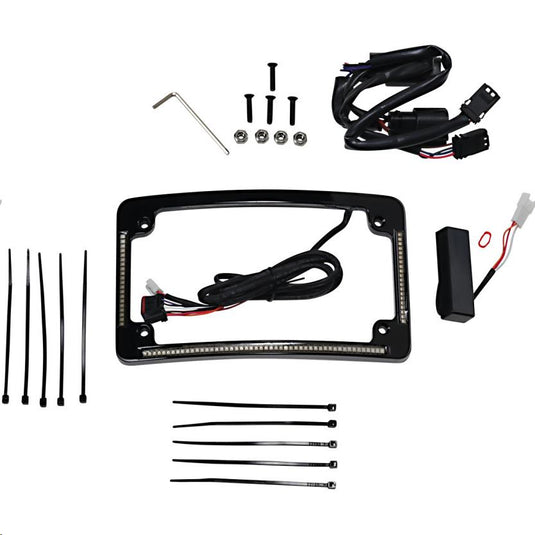 Custom Dynamics TF05-SS6-B Radius License Plate Frame - Gloss Black