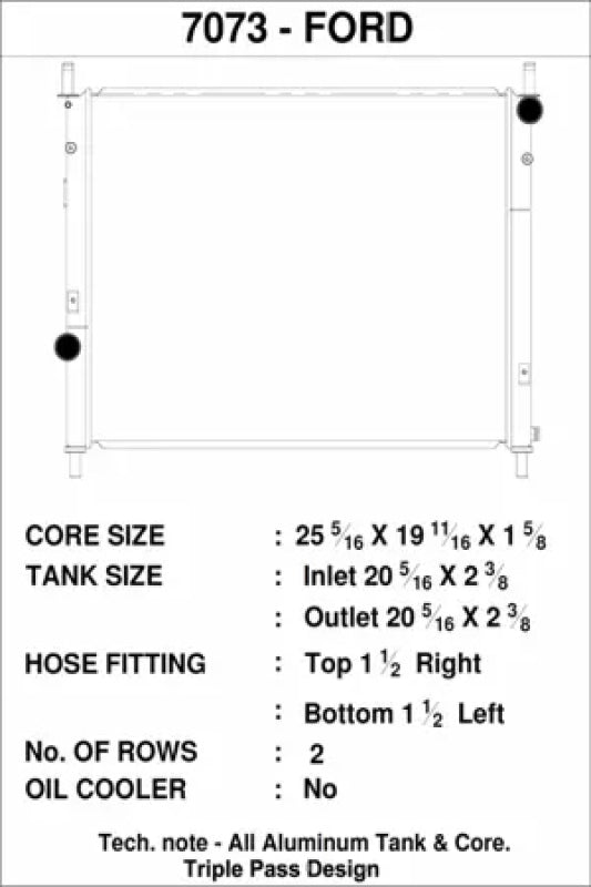 Csf 7073 CSF Radiators - Aluminum