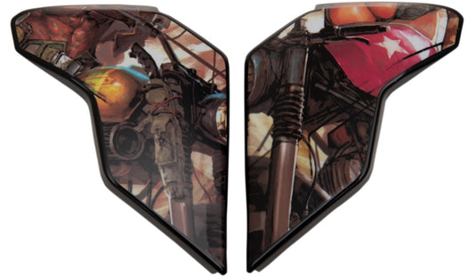 Icon Side Plate for Airflite Helmet - Pleasuredome3 Brown