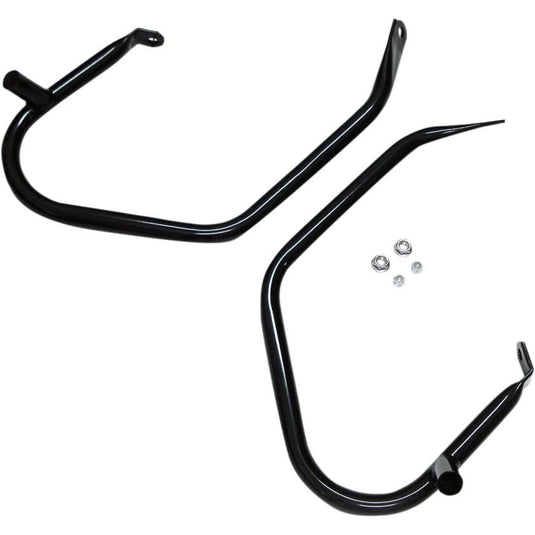 Drag Specialties 0505-1564 Low-Profile Saddlebag Guards - Gloss Black