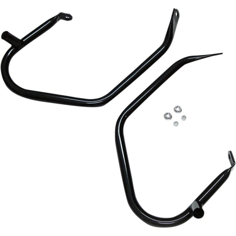 Drag Specialties 0505-1564 Low-Profile Saddlebag Guards - Gloss Black