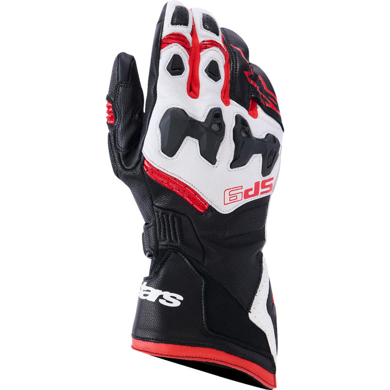 Load image into Gallery viewer, Alpinestars SP-9 Gloves (Small, Black/White/Bright Red)

