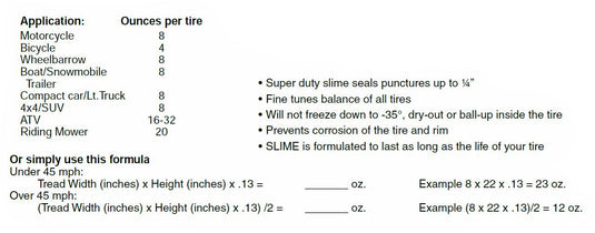 Slime 10009 Super-Duty Tire Sealant for Tubeless Tires - 32oz.