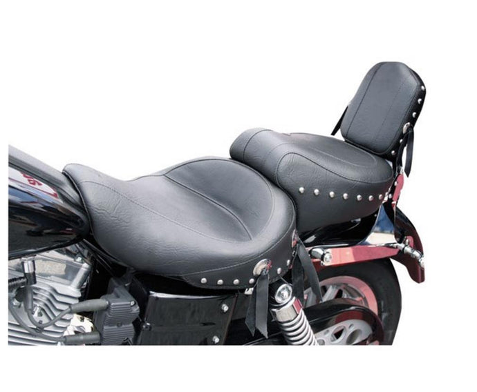Mustang 75109 Wide Super Touring One-Piece Vintage Seat - Chrome Studs