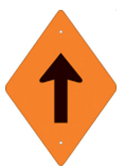 Voss 262 DA VOR 5x7in. Snowmobile Trail Sign - Vertical Arrow (Orange)