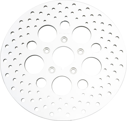 Harddrive 144626 Drilled Vented Rear Brake Rotor - Stainless Steel Polished