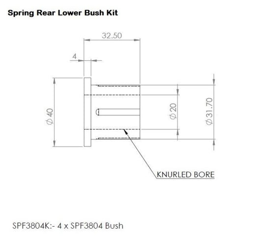 Superpro SPF3804K SPR Bushings - Leaf Spring