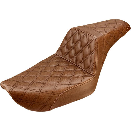 Saddlemen 896-04-175BR Step-Up Full Lattice Stitch Seat - Brown
