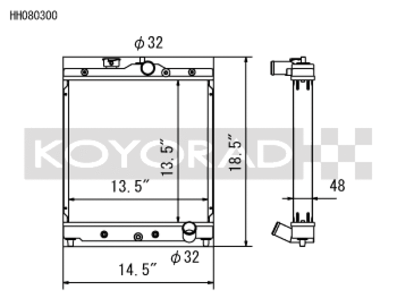 Load image into Gallery viewer, Koyo HH080300 KOY Racing Radiators
