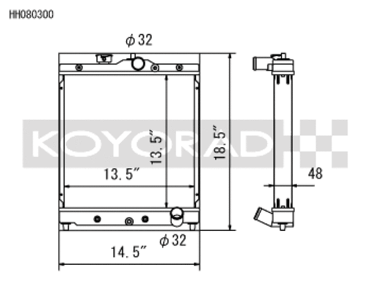 Koyo HH080300 KOY Racing Radiators