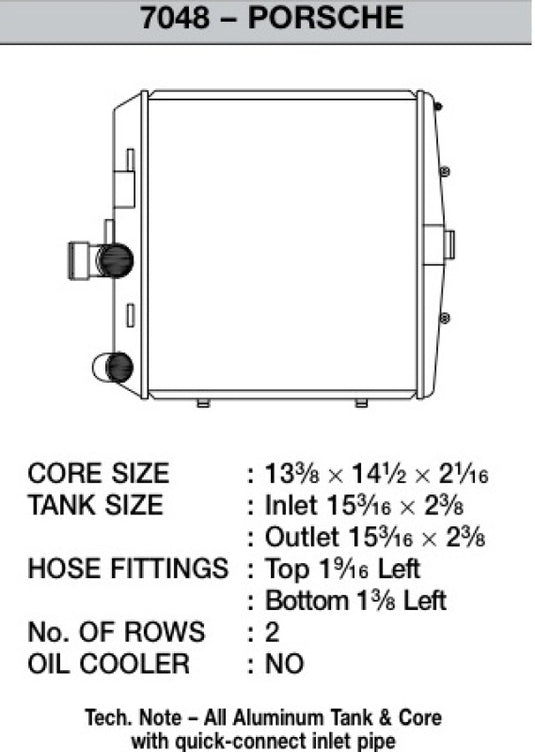 Csf 7048 CSF Radiators - Aluminum