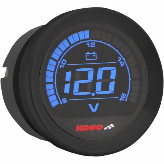 Koso North America BA050310 2in. Volt Meter Gauge - Black