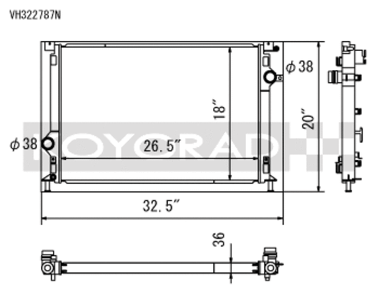 Koyo VH322787N KOY Racing Radiators