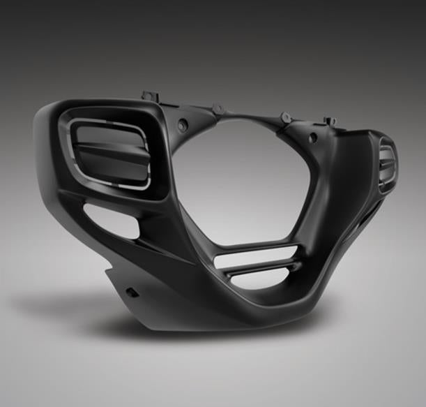 Show Chrome 52-908BK Lower Front Cowl - Rectangular - Black