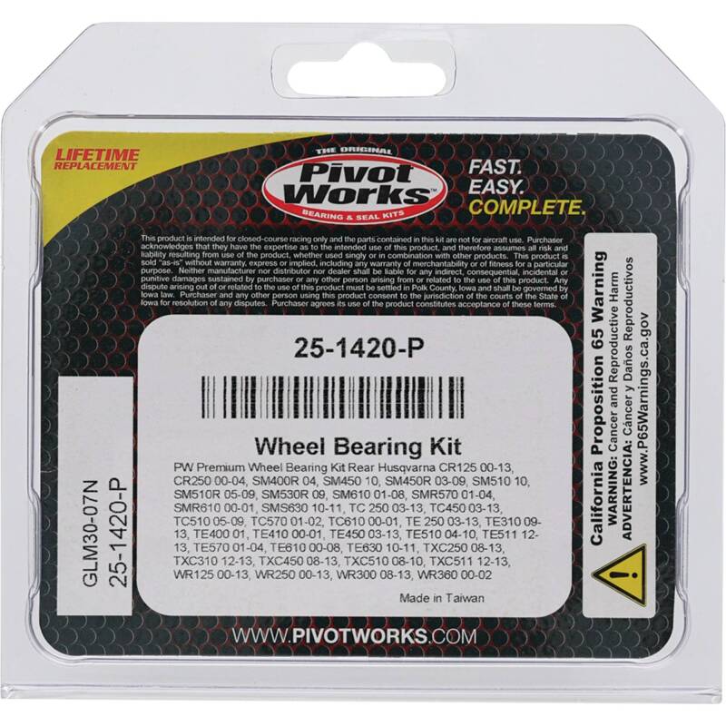 Load image into Gallery viewer, Pivot Works 25-1420-P PIV Wheel Bearing Kit
