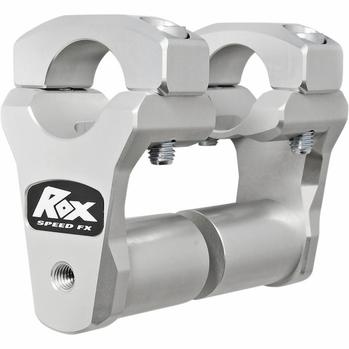 Rox Speed Fx 1R-P2PPS10A 2in. Pivoting Risers for 1-1/8in. Handlebars - Matte Silver