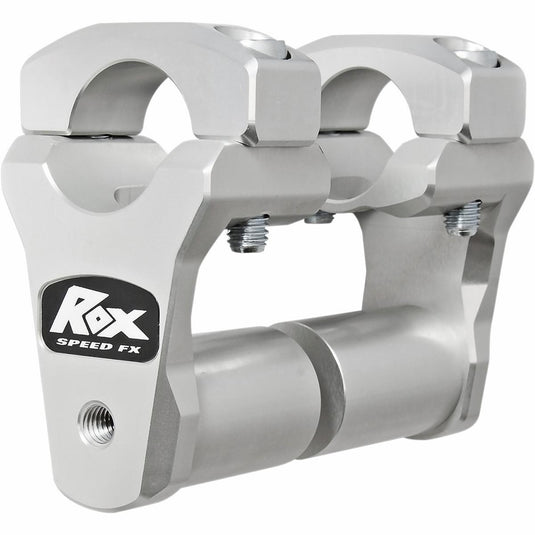 Rox Speed Fx 1R-P2PPS10A 2in. Pivoting Risers for 1-1/8in. Handlebars - Matte Silver