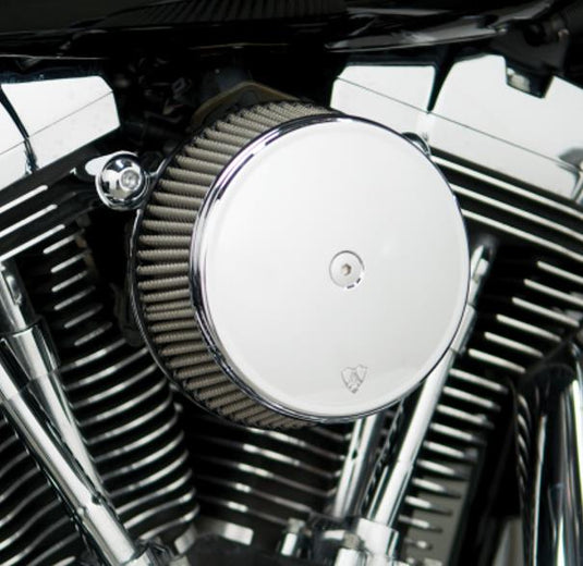 Arlen Ness 50-332 Big Sucker Stage I Air Filter Kit with Cover and Stainless Steel Jacketed Filter - Chrome