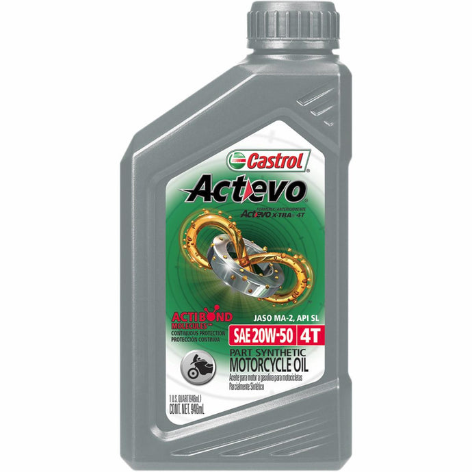 Castrol 159A96 Actevo X-Tra 4T Synthetic Blend - 20W50 - 1qt.