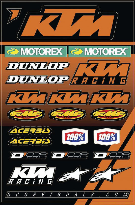 Dcor 40-30-102 Decal Sheet - KTM 3