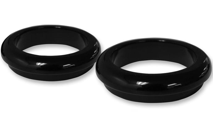 La Choppers LA-7503-49B Fork Dust Covers - Gloss Black
