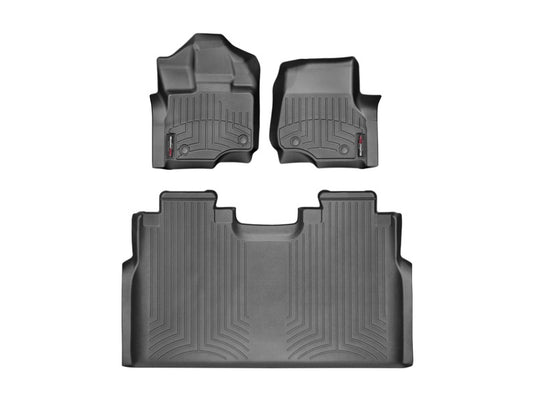 Weathertech 446971V-446972 WT FloorLiner - Front - Blk