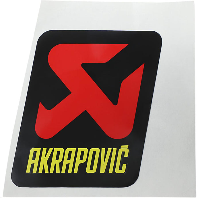 Akrapovic P-HST14AL General Replacement High-Temp Exhaust Sticker - 65mm L x 85mm H