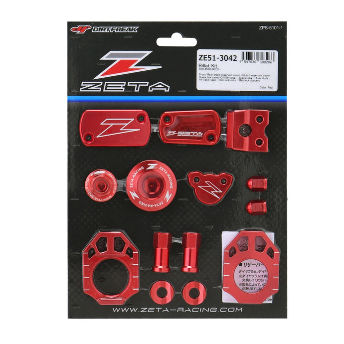 Zeta ZE51-3042 Billet Kit - Red