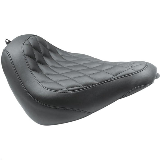 Mustang 83047 Wide Tripper Solo Seat - Diamond Stitch - Black