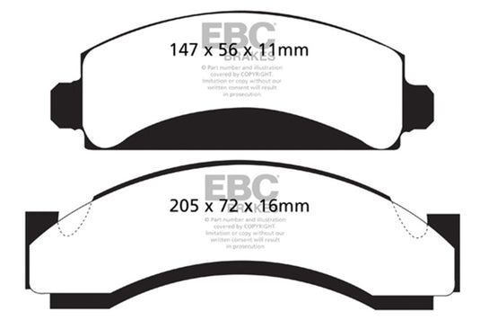 Ebc DP41241R EBC Yellowstuff Brake Pad Sets