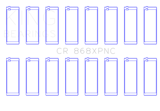 King Engine Bearings CR868XPNCSTDX KING Performance Rod Bearings