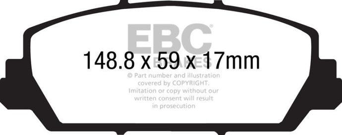 Ebc DP41896R EBC Yellowstuff Brake Pad Sets