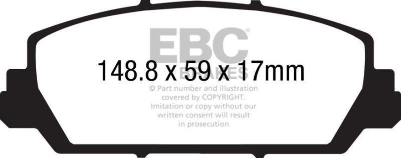 Load image into Gallery viewer, Ebc DP41896R EBC Yellowstuff Brake Pad Sets
