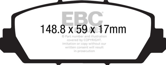 Ebc DP41896R EBC Yellowstuff Brake Pad Sets
