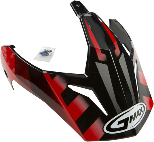 G-Max Visor for GM11D 15 Helmet - Black/Red