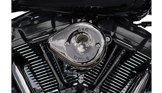 S&S Cycle 170-0780 Stealth Mini Teardrop Air Cleaner Cover - Lava Chrome