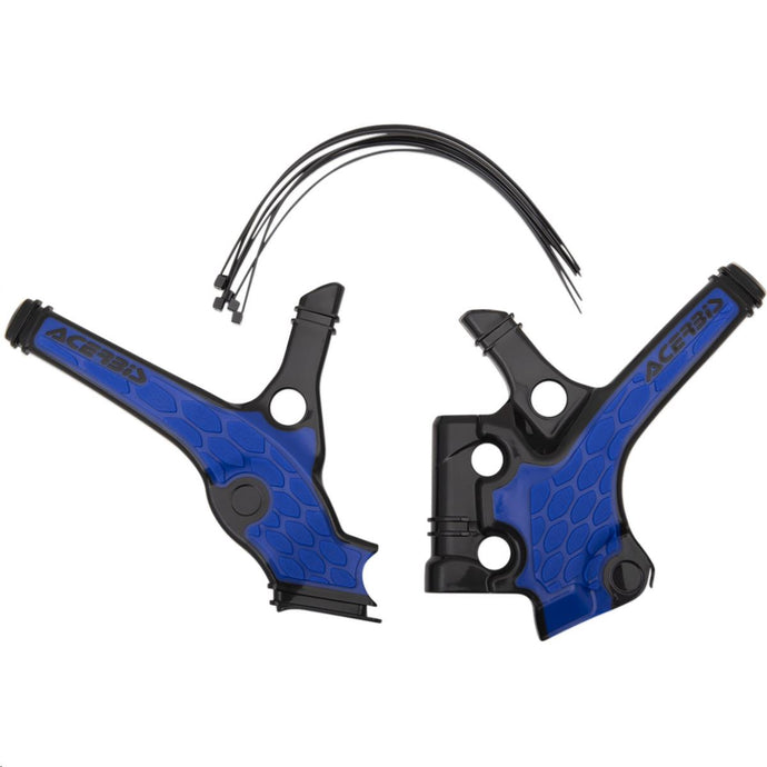 Acerbis 2736391004 X-Grip Frame Guards - Black/Blue