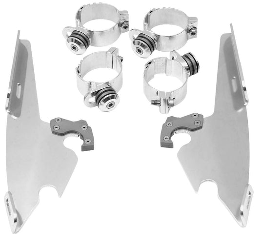 Memphis Shades MEM8976 Trigger-Lock Mount Kit for Batwing Fairing and Fats/Slim Windshields - Polished