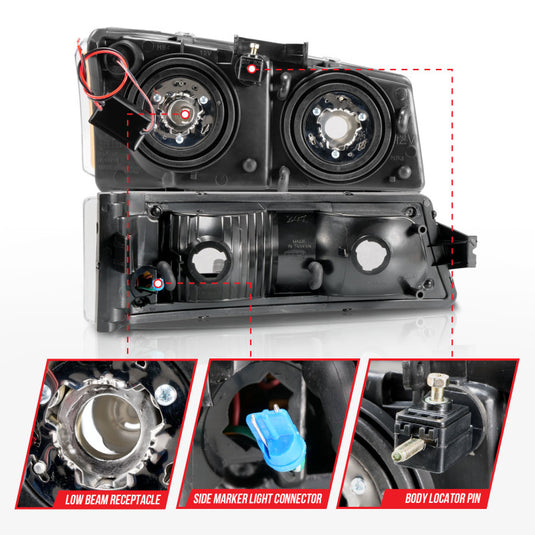 Anzo 111501 ANZ Crystal Headlights
