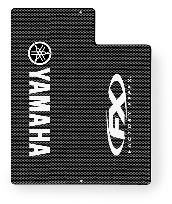 Factory Effex 06-38228 Carbon Fiber Look Upper Fork Graphics - Yamaha - White