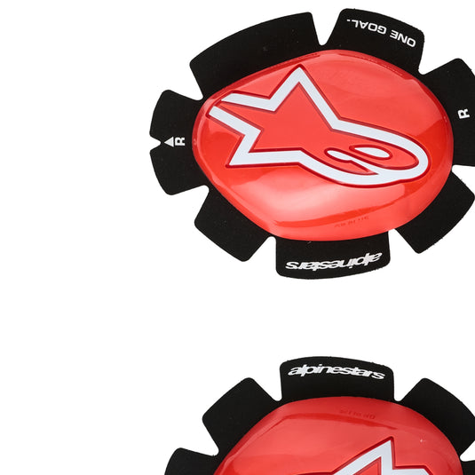 Alpinestars GP Plus Knee Sliders (One Size Fits Most, Red/White)