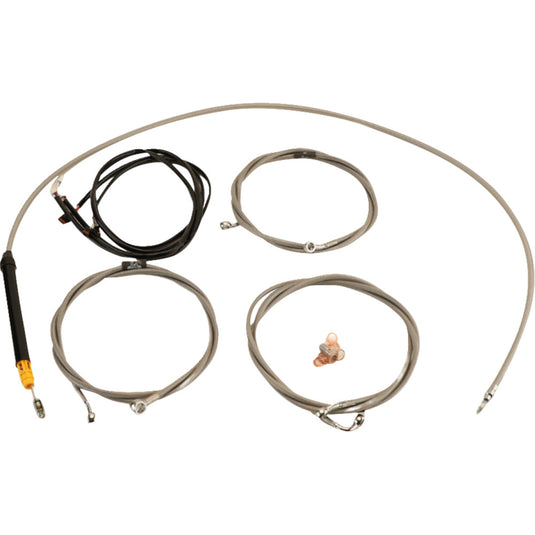 La Choppers LA-8059KT3-08 Complete Plug and Play Cable Kit - 8in.-10in. - Stainless