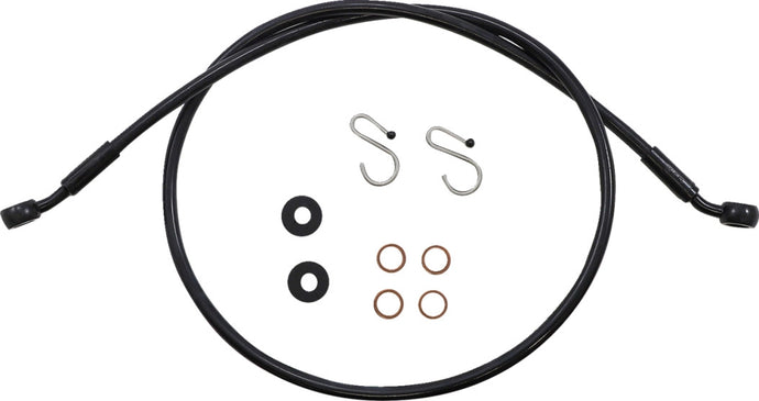 Magnum SBB0603-47 XR Stainless Dot Brake Line Kit - +8in. / +10in. - Black with Black Fittings