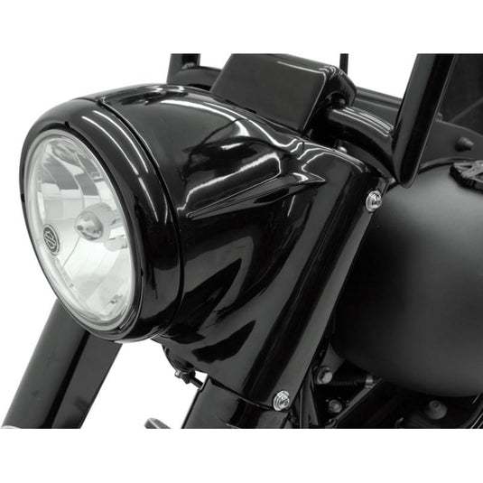 Drag Specialties 2001-1482 7in. Headlight Nacelle Kit - Black