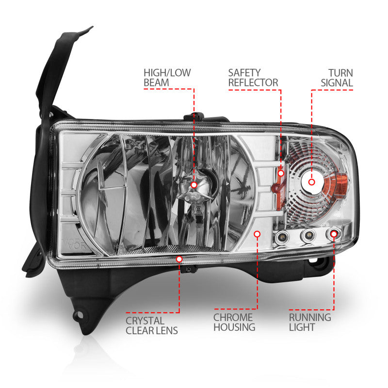 Load image into Gallery viewer, Anzo 111206 ANZ Crystal Headlights
