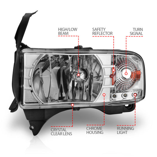 Anzo 111206 ANZ Crystal Headlights