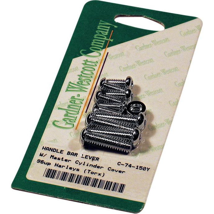 Gardner-Westcott C-74-150T Chrome Handlebar Lever, Switch Housing and Master Cylinder Torx Bolt Set