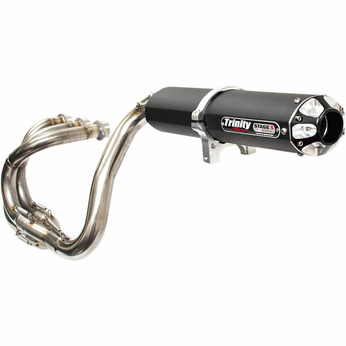 Trinity Racing TR-4155F-BK Stage 5 Exhaust System - Black Muffler